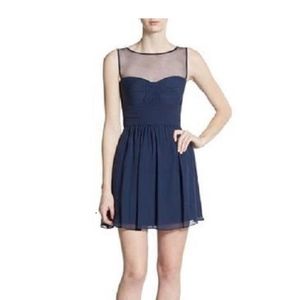 BCBGMAXAZRIA Phoebe Illusion Sweetheart Dress